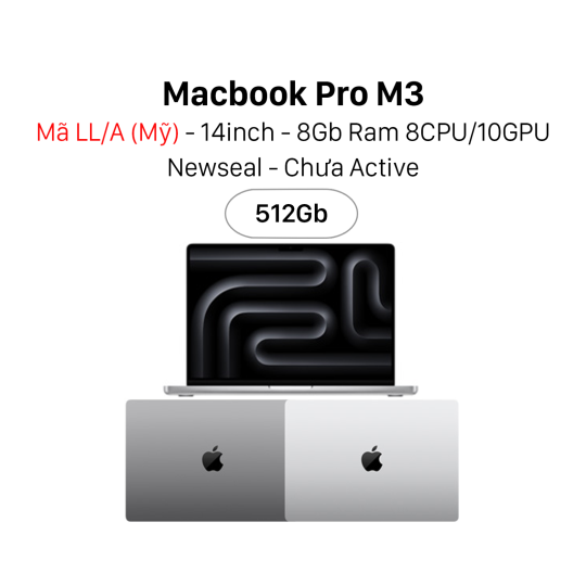 Macbook Pro 14" M3 (8CPU/10GPU) 8GB 512GB - LLa