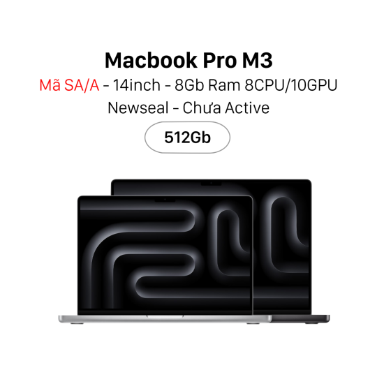 Macbook Pro 14" M3 (8CPU/10GPU) 8GB 512GB VN