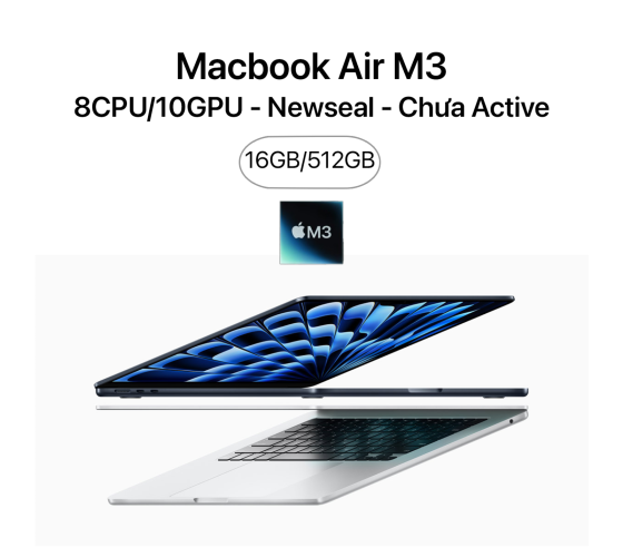 Air M3 13 inch (8CPU/10GPU) 16GB/512GB