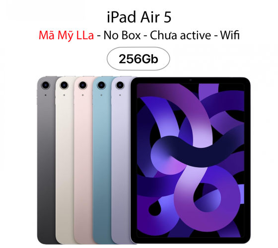 iPad Air 5 256GB Wifi - Nobox - Chưa Active