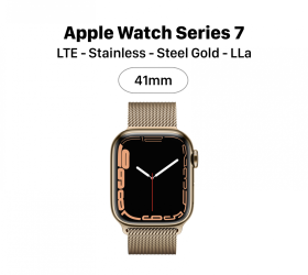 Seri 7 (41mm) Stainless Steel Gold Milanese loop band LTE