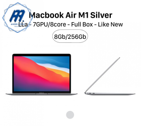 Air M1 Silver (8CPU/7GPU) 8GB 256GB - LLa - Full Box - Likenew 99%