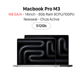 Macbook Pro 14" M3 (8CPU/10GPU) 8GB 512GB VN