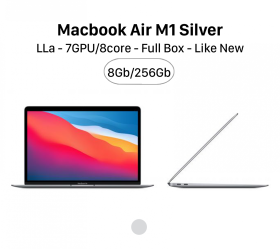 Air M1 Silver (8CPU/7GPU) 8GB 256GB - LLa - Full Box - Likenew 99%