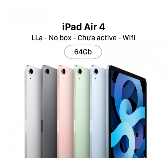 iPad Air 4 64GB Wifi - LLa -  No Box -  Chưa Active